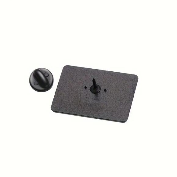 "No more spoons left, only knives" funny lapel pin - Picture 3 of 5